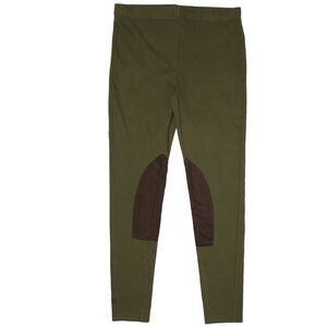 Ralph Lauren Olive Green Equestrian Riding Style Leggings Stretch Women Size L